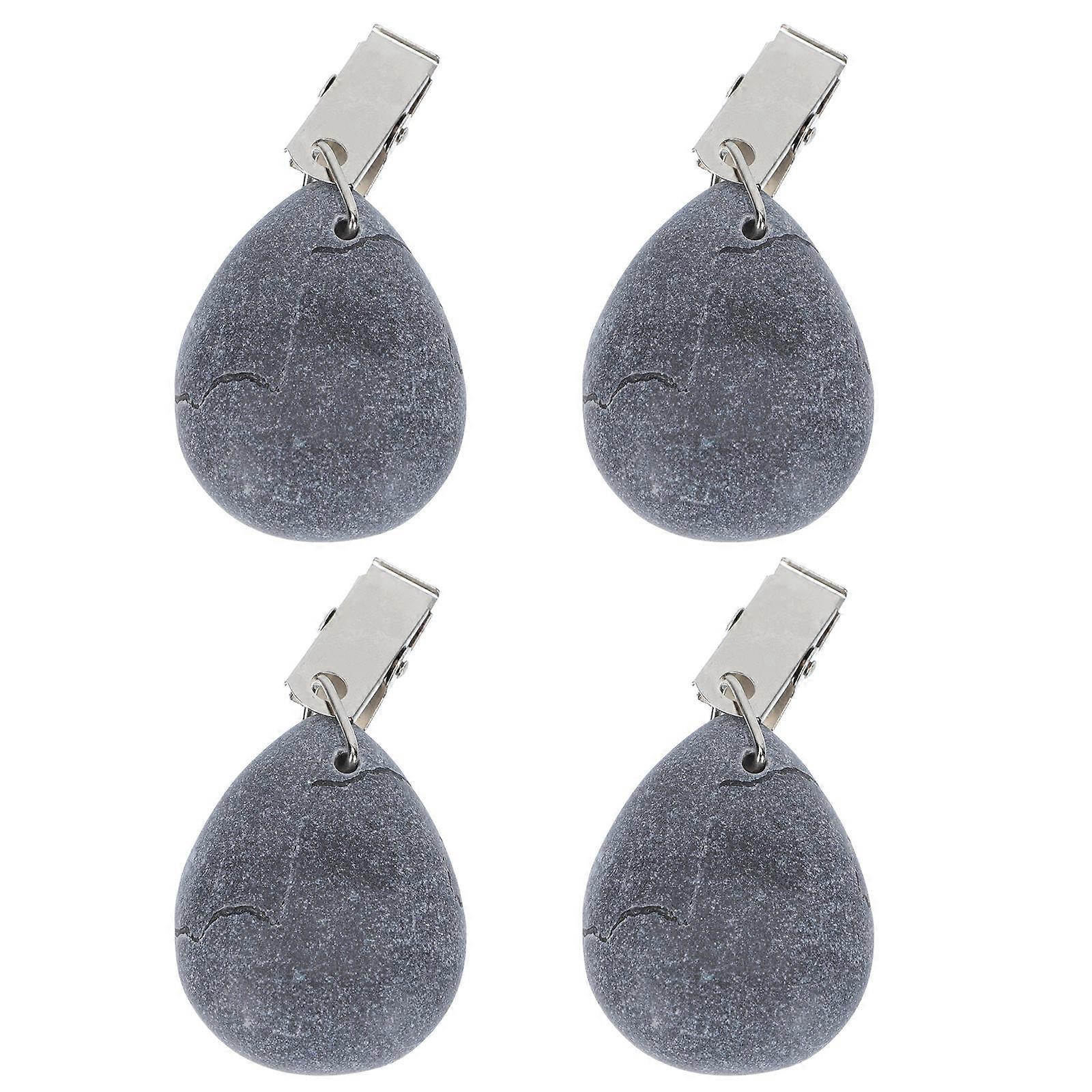 Table Cloth Cover Clips Picnics Marble Iron Simple Design 4Pcs