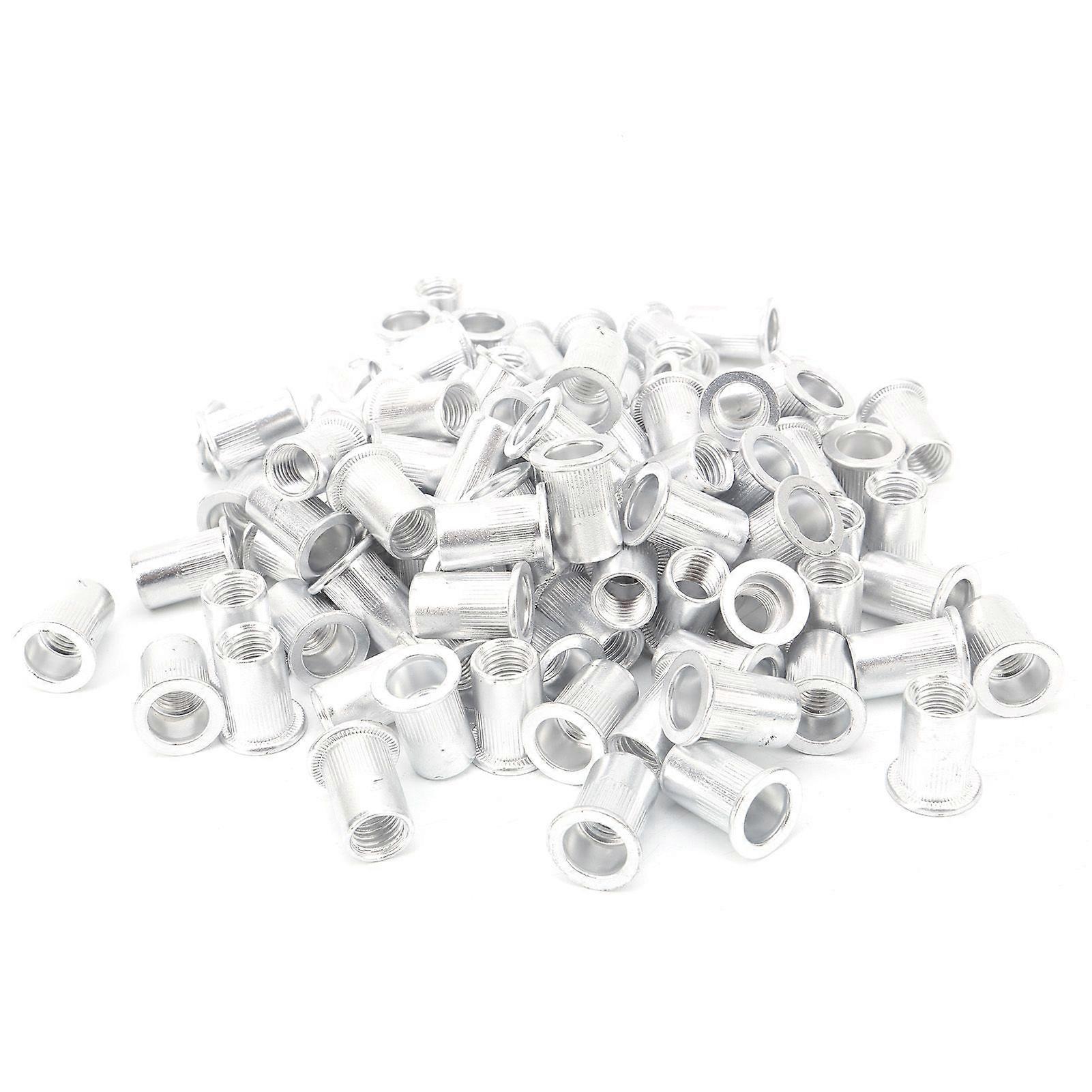 100Pcs Pull Riveting Nuts Aluminum Flat Head Vertical Hardware Accessories WJ30045M10