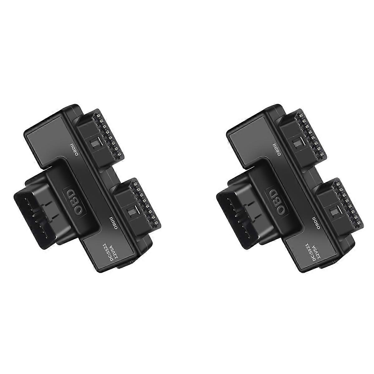 2X OBD2 One Divided Into Two Adaptor Wire 16 Pin 16 Core OBD Expansion Cable Connector Adapter Cable