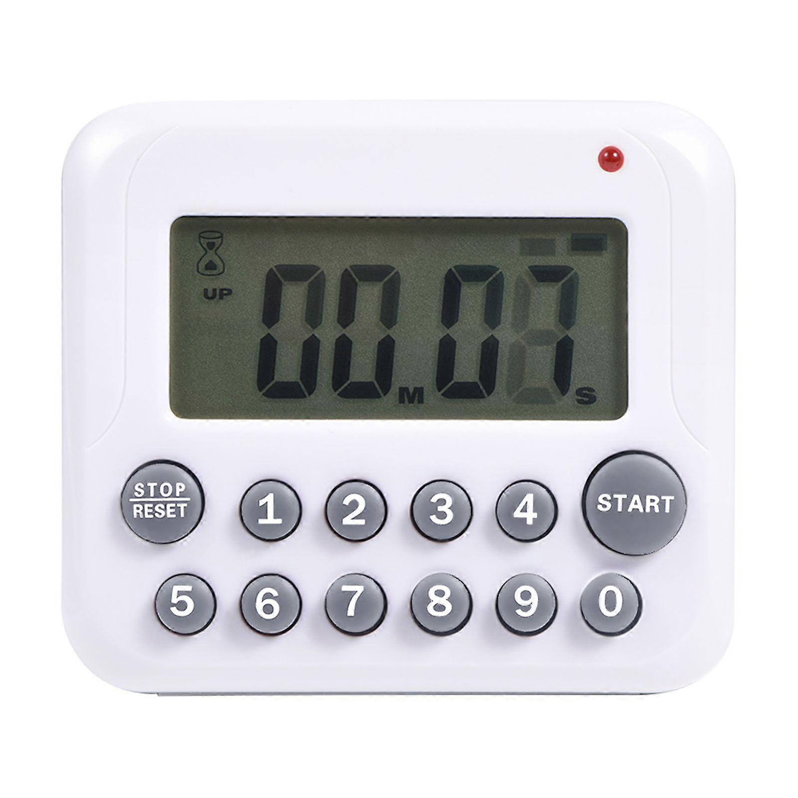 Digital Large LCD Timer Kitchen Cooking Count Down Clock 99 Minute Alarm Battery Powered Grey