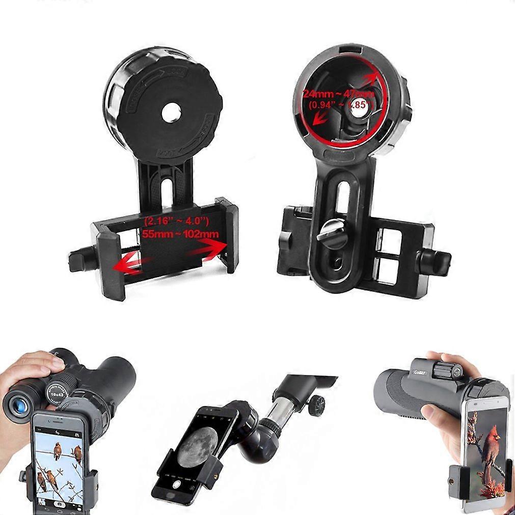 Telescope Phone Photo Adapter Quick Aligned Adaptor For Smartphones Aluminum Digiscoping Mount Binoculars Compatible