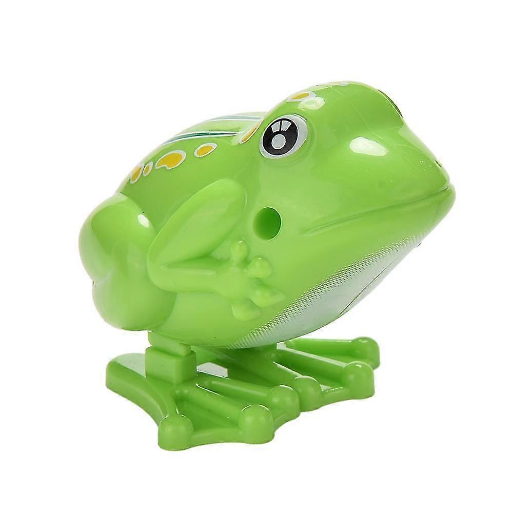 1 Pcs Wind Up Frog Plastic Jumping Animal Classic Educational Clockwork Toys