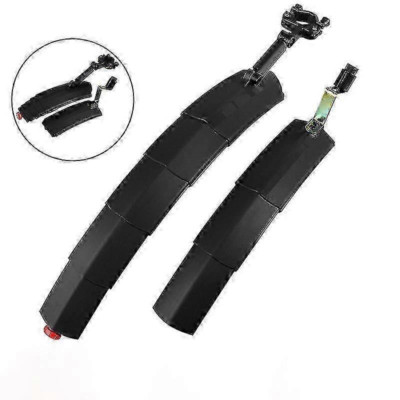 Bike Mudguard, Retractable Bicycle Fenders Set Mountain Bike Front And Rear Mud Guard Portable Adjustable Bike Fender For Mtb(1sets-black) 25-26
