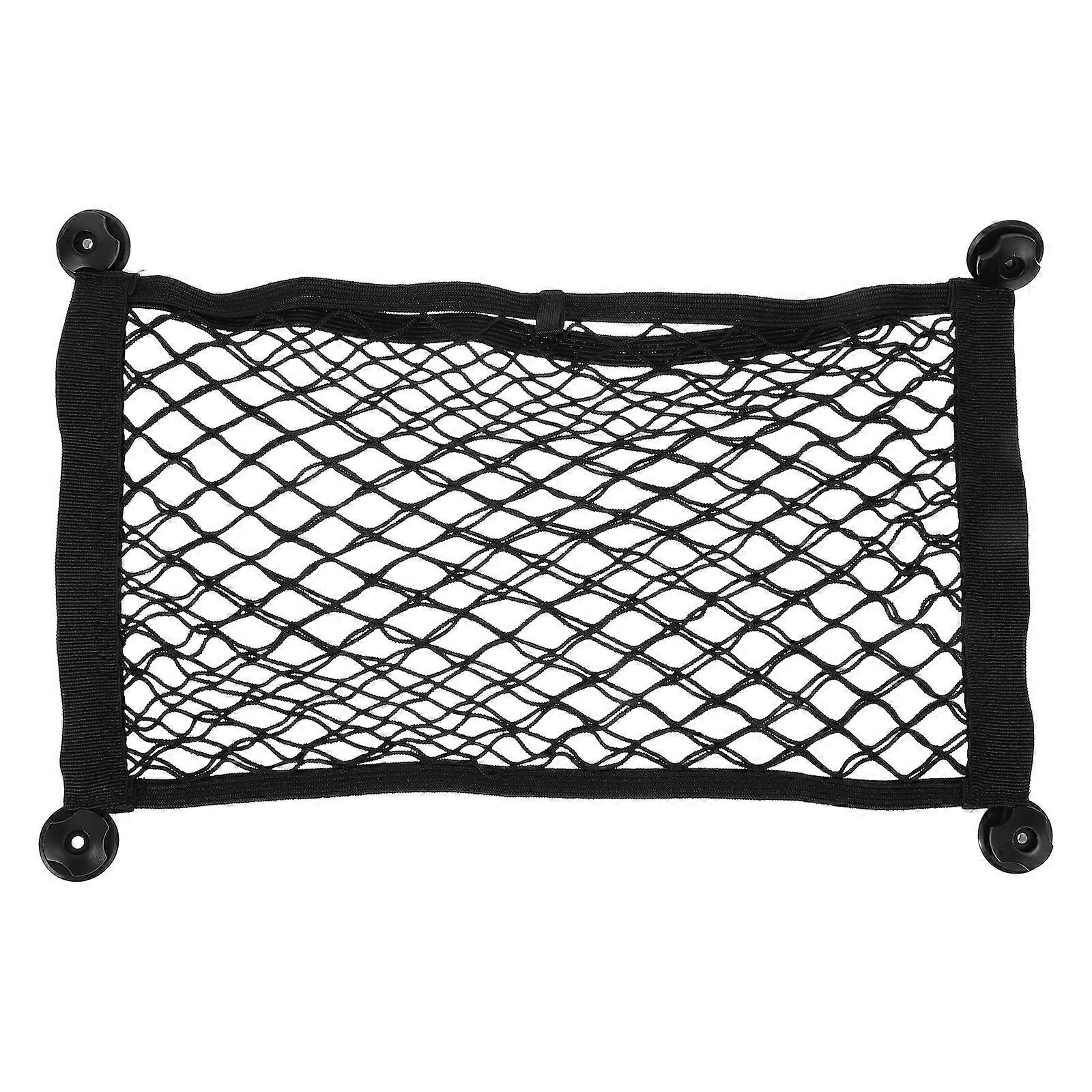 Car Trunk Cargo Net Storage 4Pcs Stretchable Mesh Organizer Black
