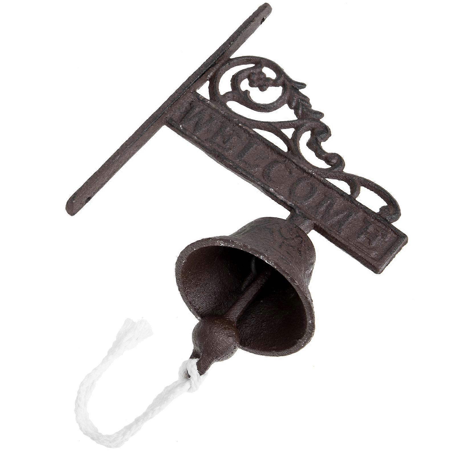 Rustic Style Bell Iron Door Bell for Decoration 2Pcs Set