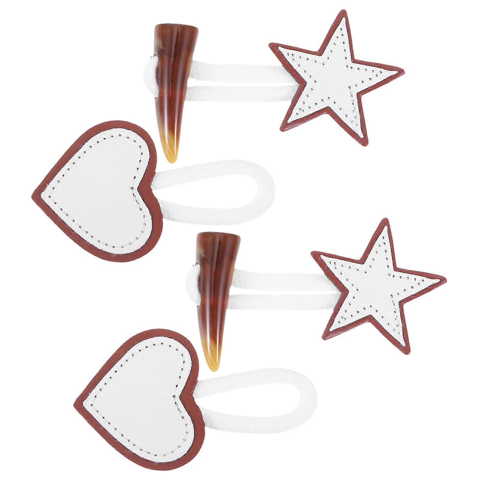 DIY Sewing Button Toggles White PU Closure for Coat 8Pairs Set