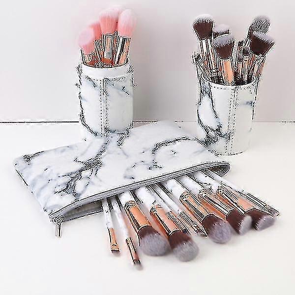 10pcs White Marble Brush Makeup Brushes Tool Set Cosmetic