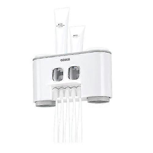Wall Mounted Toothbrush Holders With Toothpaste Dispenser