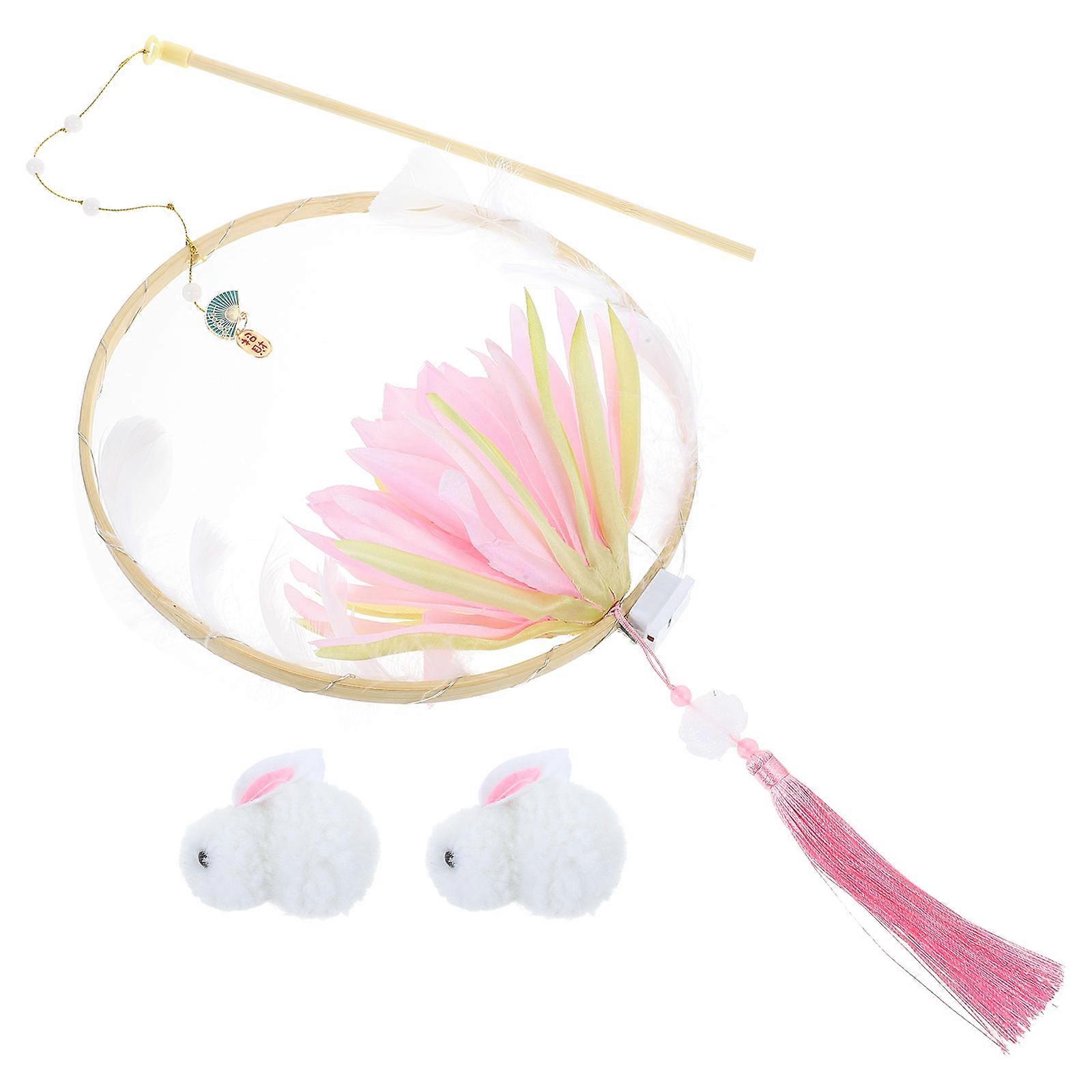 Diy Glowing Lantern Kit Lantern Ancient Aesthetics Rabbit Shape Pink 40.00X18.00X3.00CM Light Effects 1 Piece