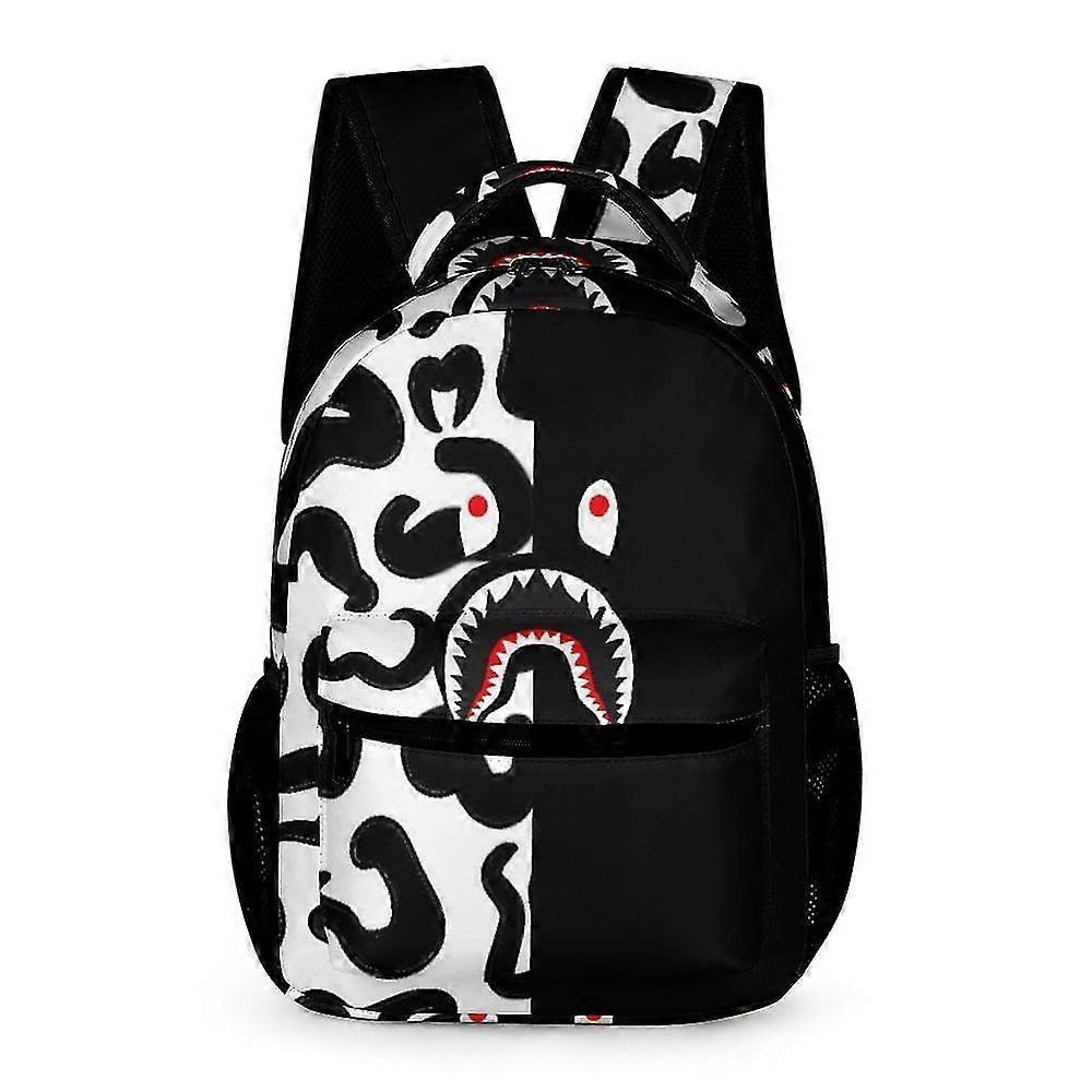 Bape Sharkアウトドアアニメバックパック男性/女性/男の子/女の子のギフトカジュアルデイパックスクールバッグブックバッグ耐久性のあるバッグ