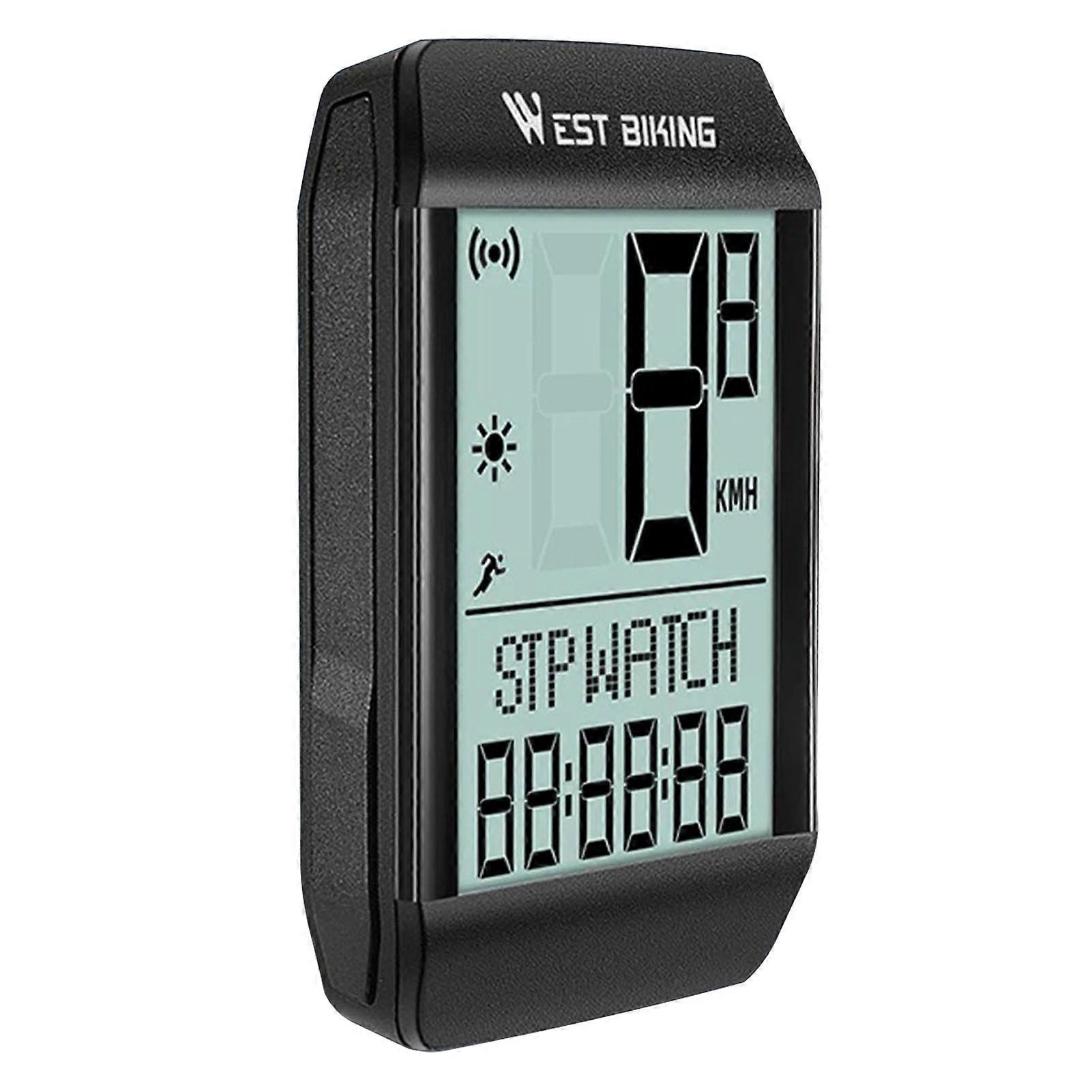 Bike Computer Wireless Speedometer Bilingual in 5 Languages Button Electronics for Outside Monitoring Cycling Speed