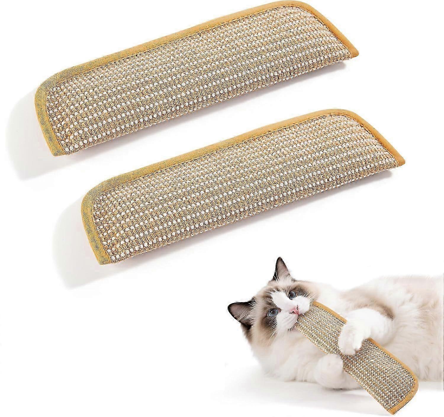 Cat Toys Pack of 2 with Organic Catnip, Soft Sisal Material Indoor Kitten Scratching and Kicker Toys, Drives Bored Cats Crazy with Fun Interactive Che
