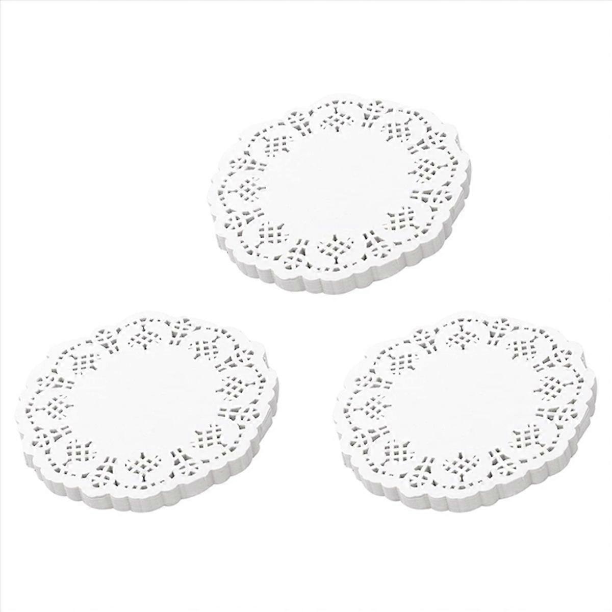 Lace Doilies Paper 100 Pcs,4.5 inch Liners for Cake,Tableware Display