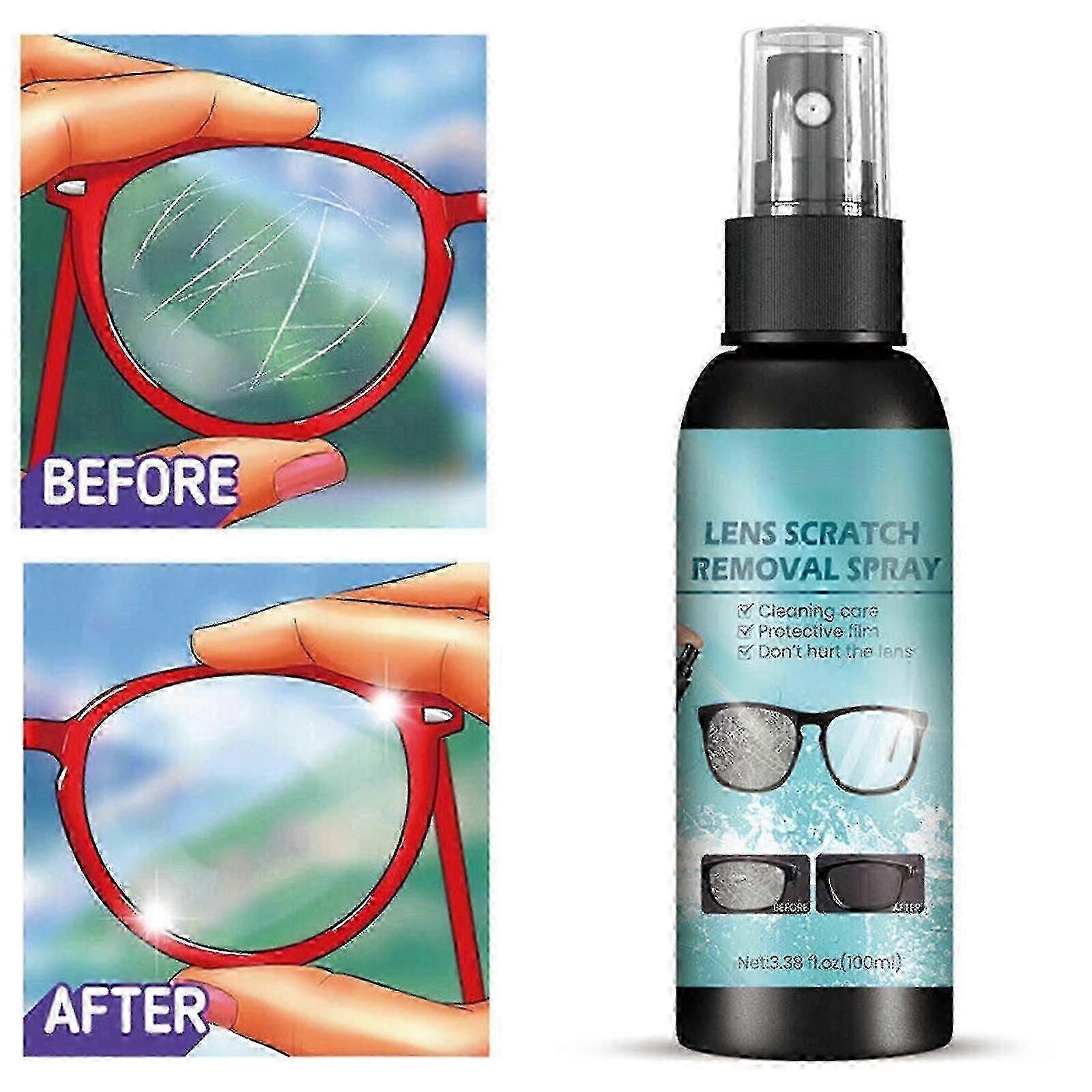 Lens Scratch Removal Spray Eyeglass Windshield Glass Repair Liquid 100ml Lens Scratch Removal Spray Eyeglass Windshield