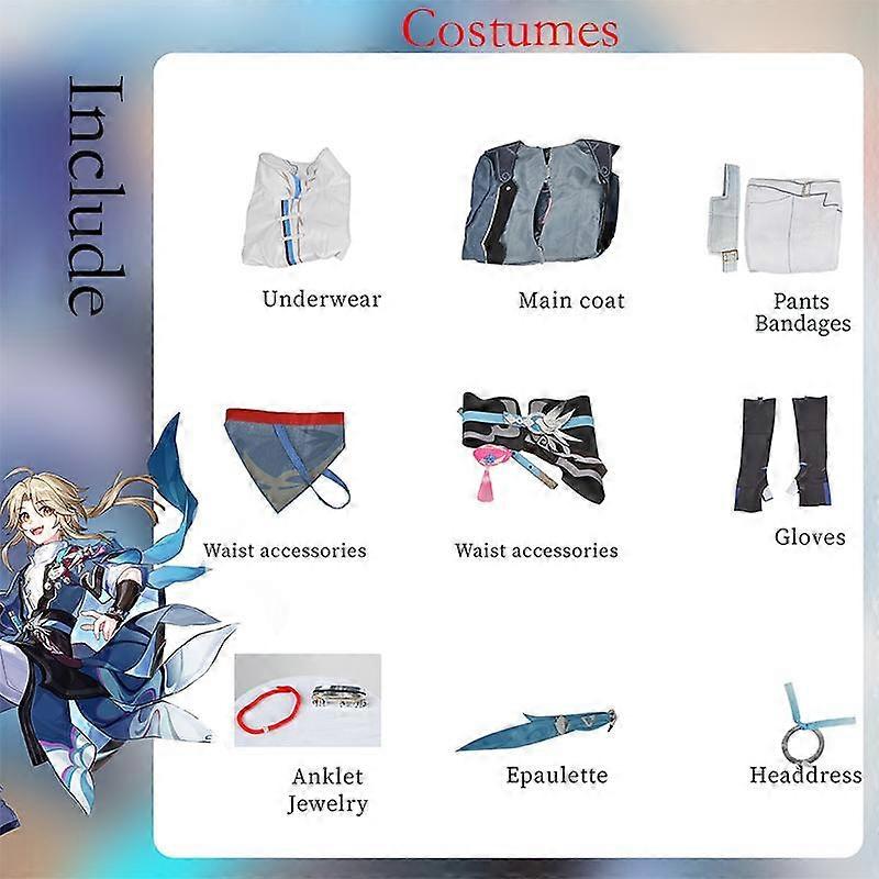 Collapse Star Dome Railway Game Cos Yanqing Cosplay Men's Miha Game Comics COS