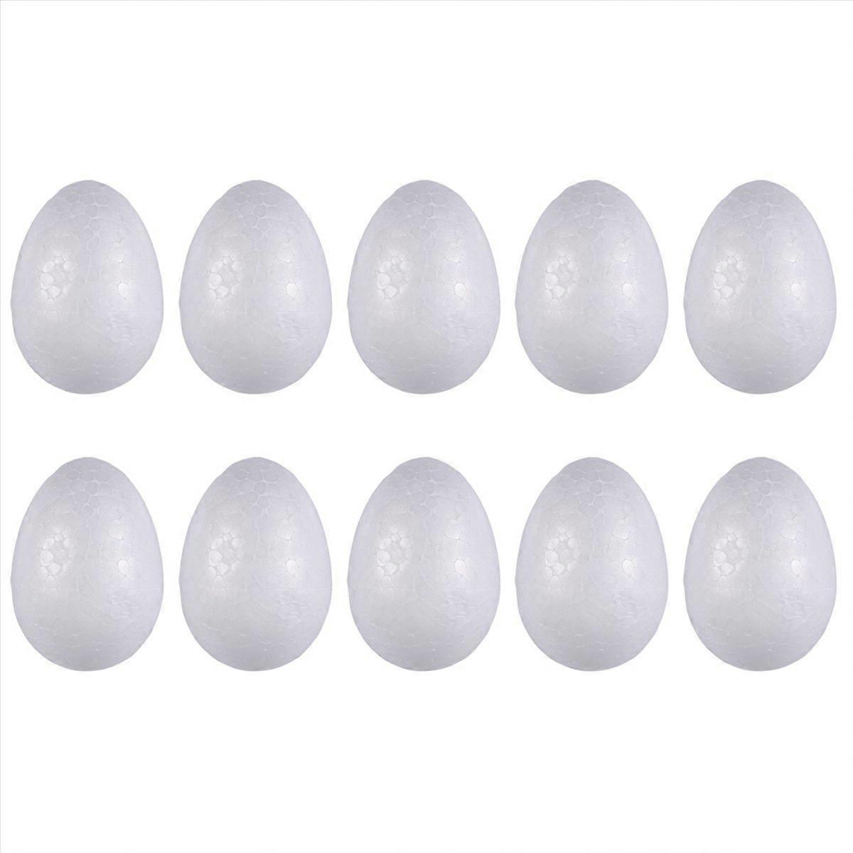 10 eggs 6 cm white Easter Egg decorative egg for painting or sticking