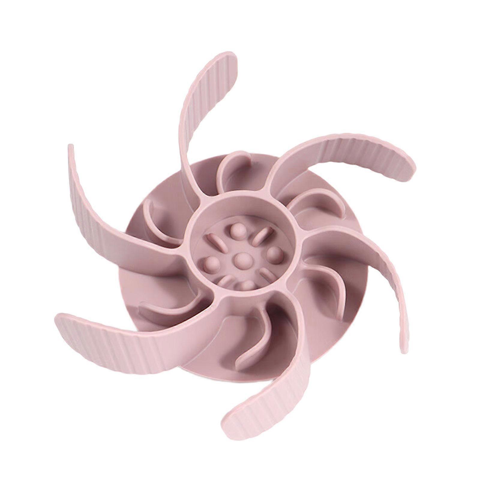 Pet Food Slow Feeder Bowl Insert with Strong Suction Cup Silicone Feeder Insert For Small to Large Dog AntiVomit Design  Pink