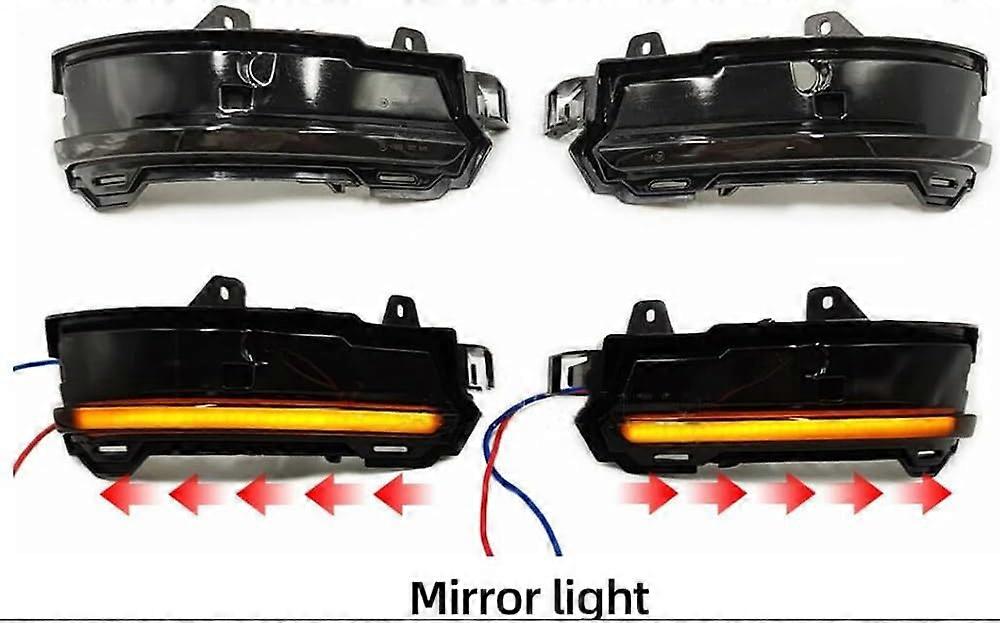 Dynamic Side Mirror Light Turn Signal 2Pcs Compatible with Discovery Sport L550 201420, Evoque & Velar 201719, FPace X761