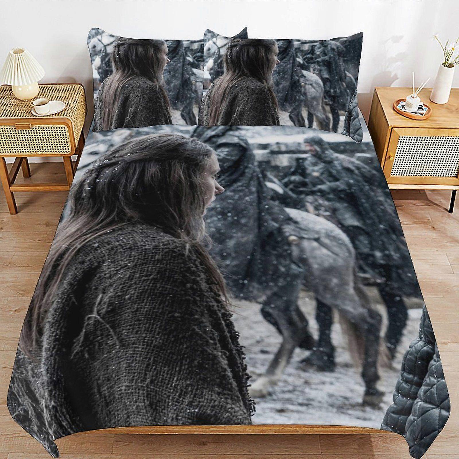 u103 Game of Thrones Cozy Comfort Clean Structure Smooth Zipper Feel Duvet Cover Sets for Home Sleep Setup n103