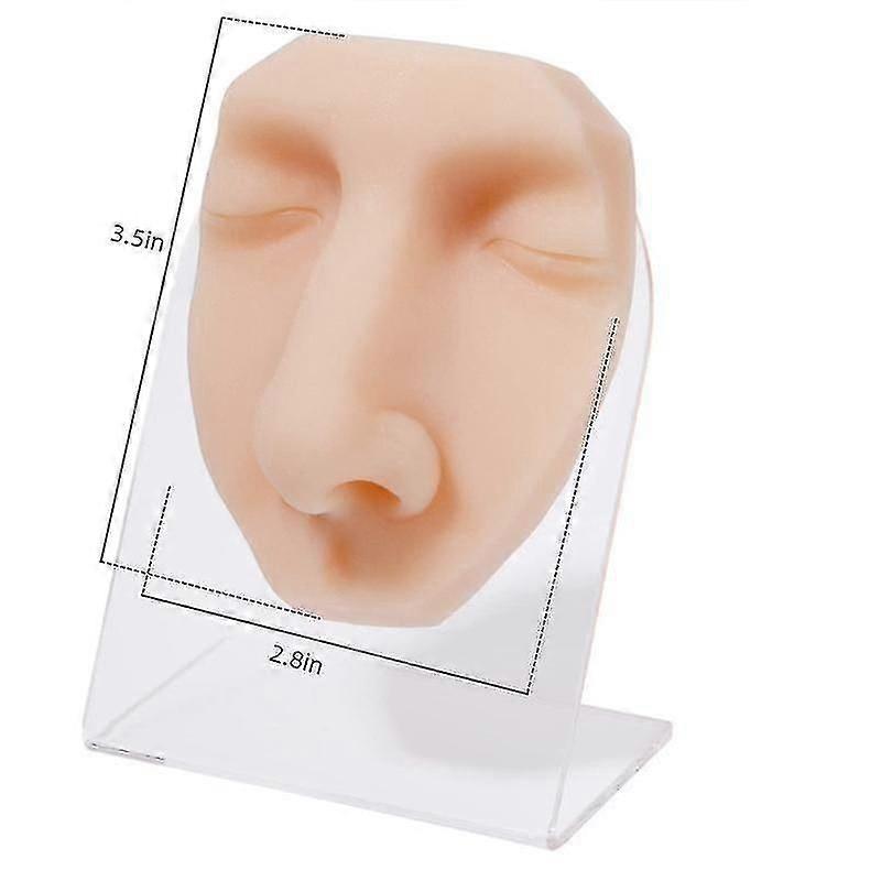 Silicone Face Model Tattoo Puncture Practice Simulation Human Nose Mouth Body Part Display Nose Pie