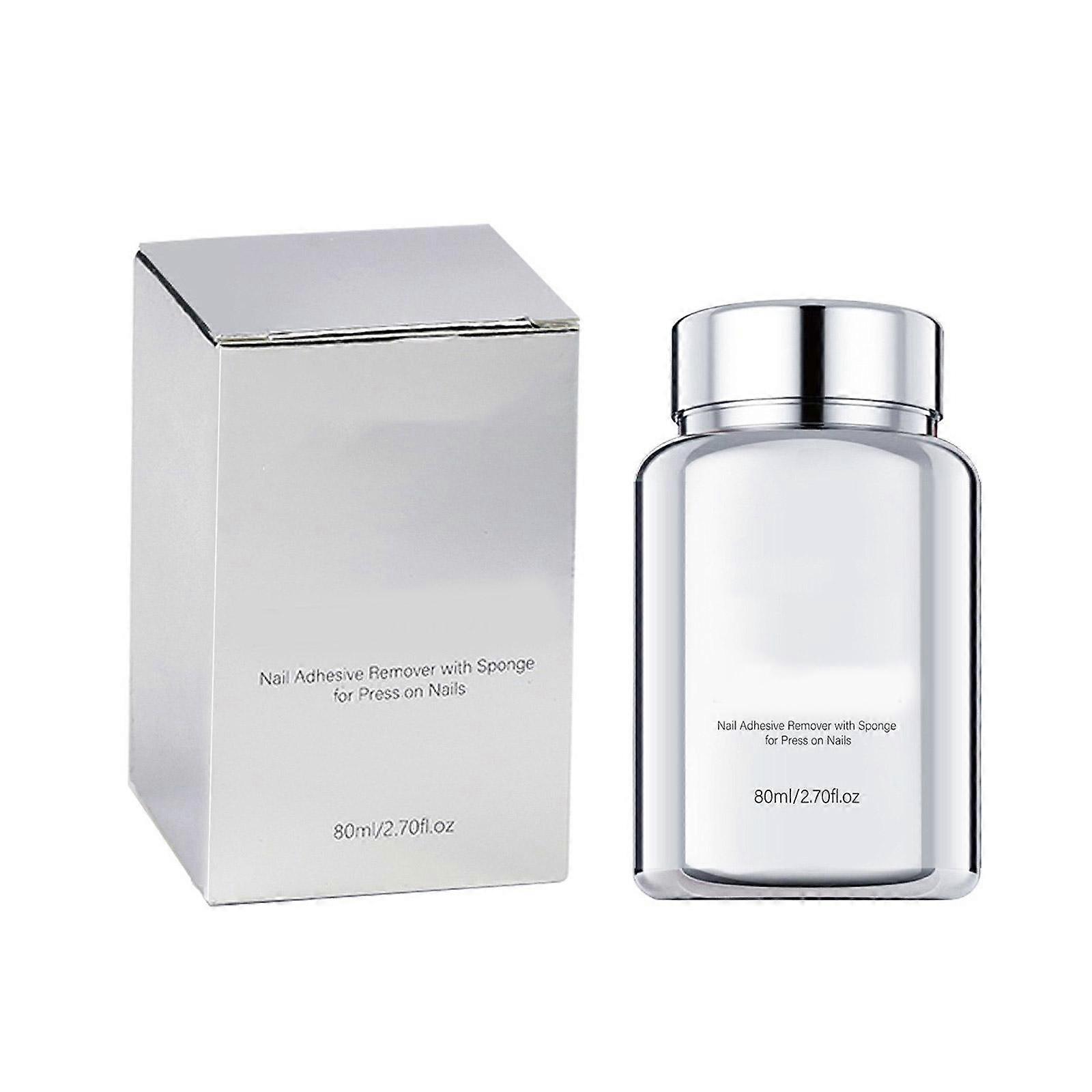 Professional Soak Off Solution For False Nail Quick Release Adhesive Remover  with Sponge Travel Friendly Design Multicolor