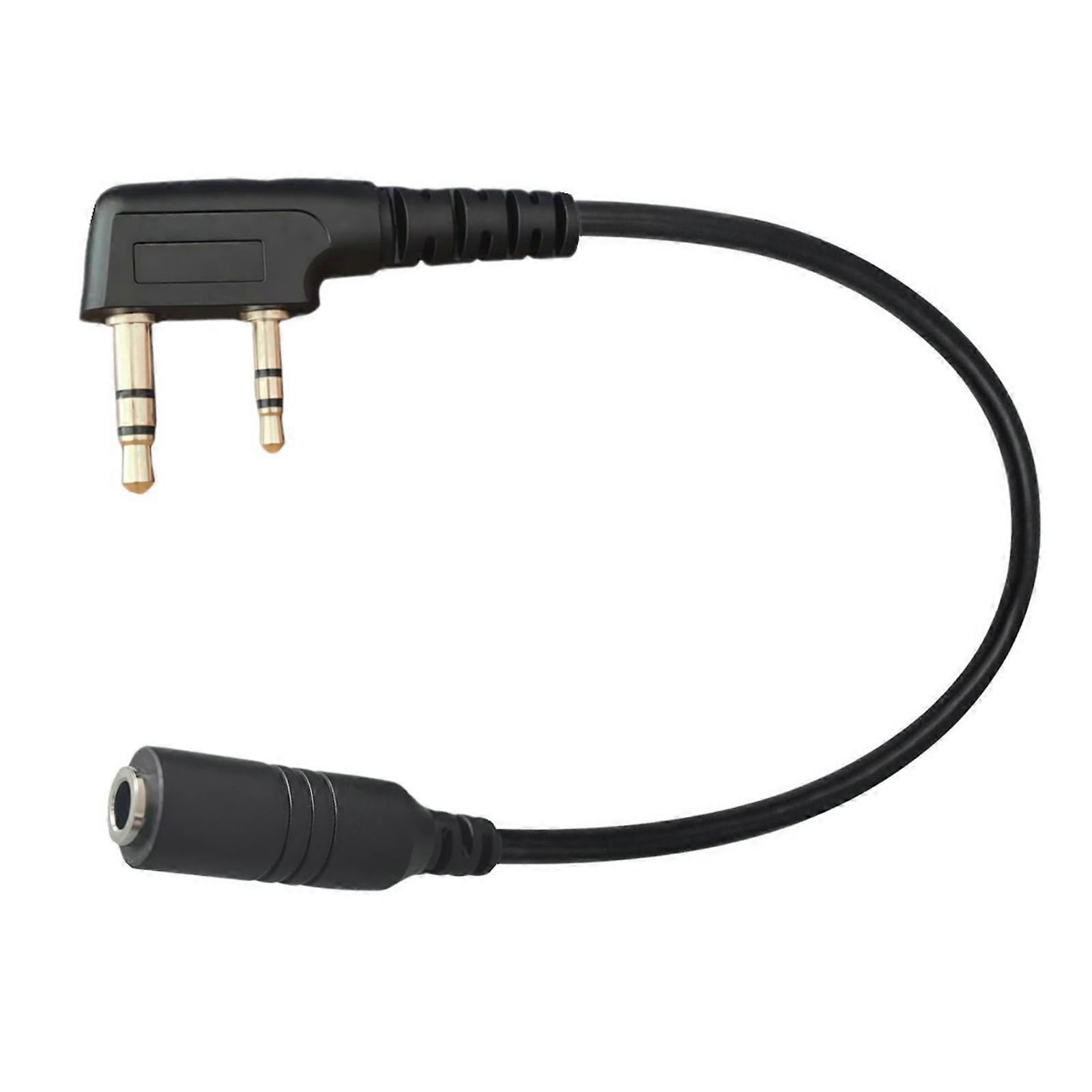 Light Weight 3.5mm Headset Adapter Converts K Type 2Pin Radios To Standard 3.5mm Jacks For Two Way Radio Multicolor