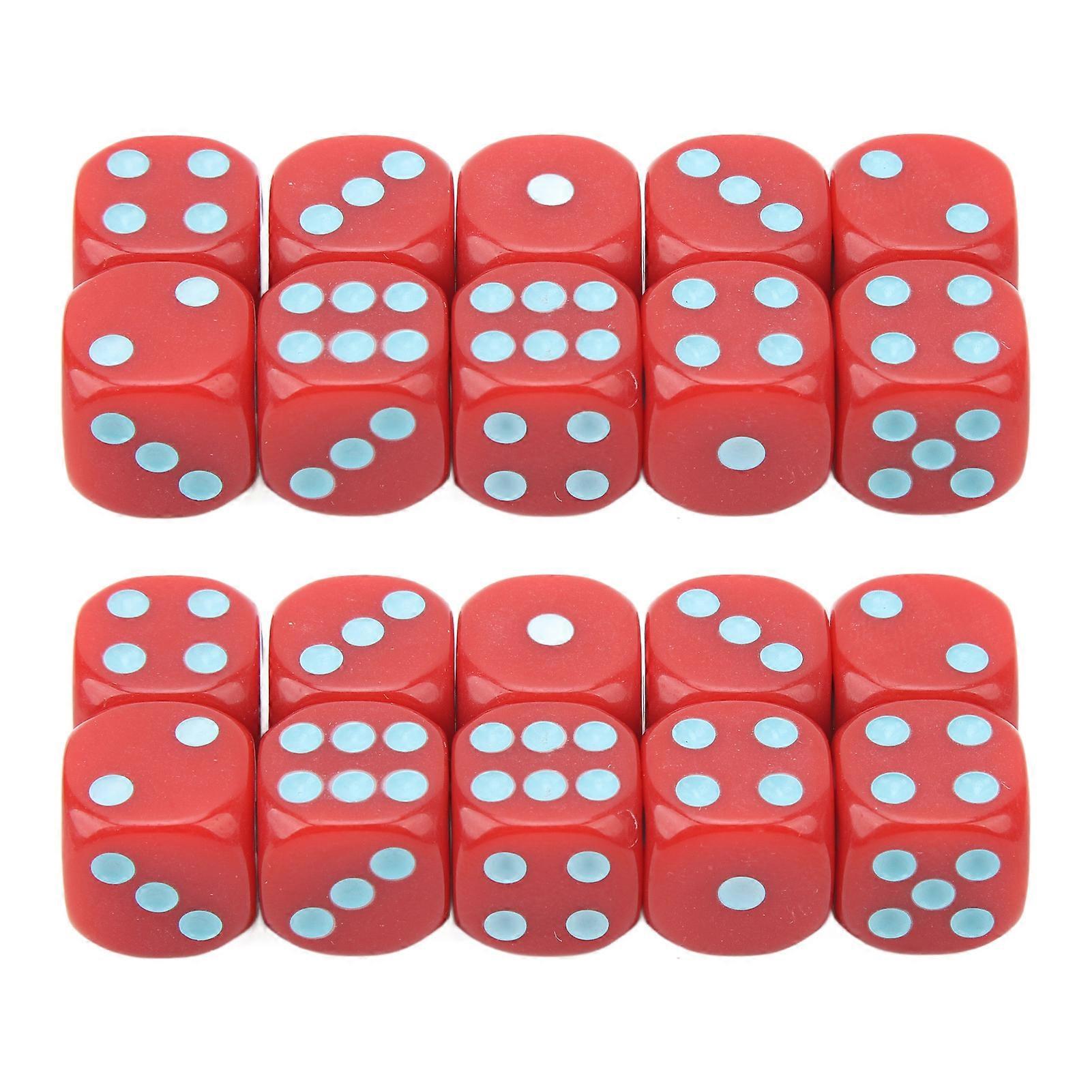20Pcs 16mm Rounded Corner Dice 6 Sided Game Dice Set for Table Board Games Math Games