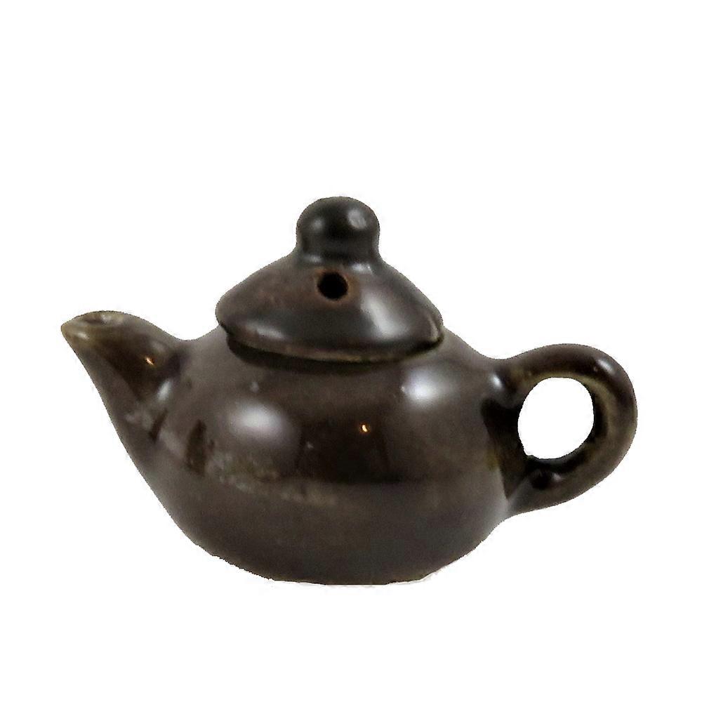 دمى البيت الطراز القديم براون بيتي وعاء الشاي 1:12 مطبخ التبعي