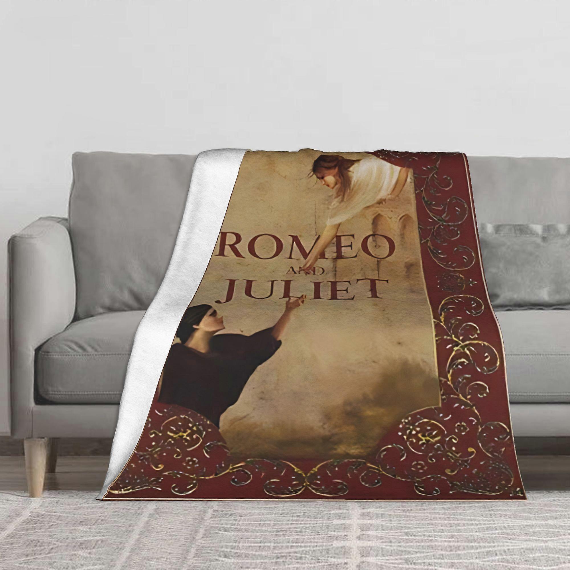 Romeo and Juliet Inspired Flannel Blanket - Ultra-Soft, Comfortable, All-Season Throw with Elegant Design for Living Roo-QAZLK82