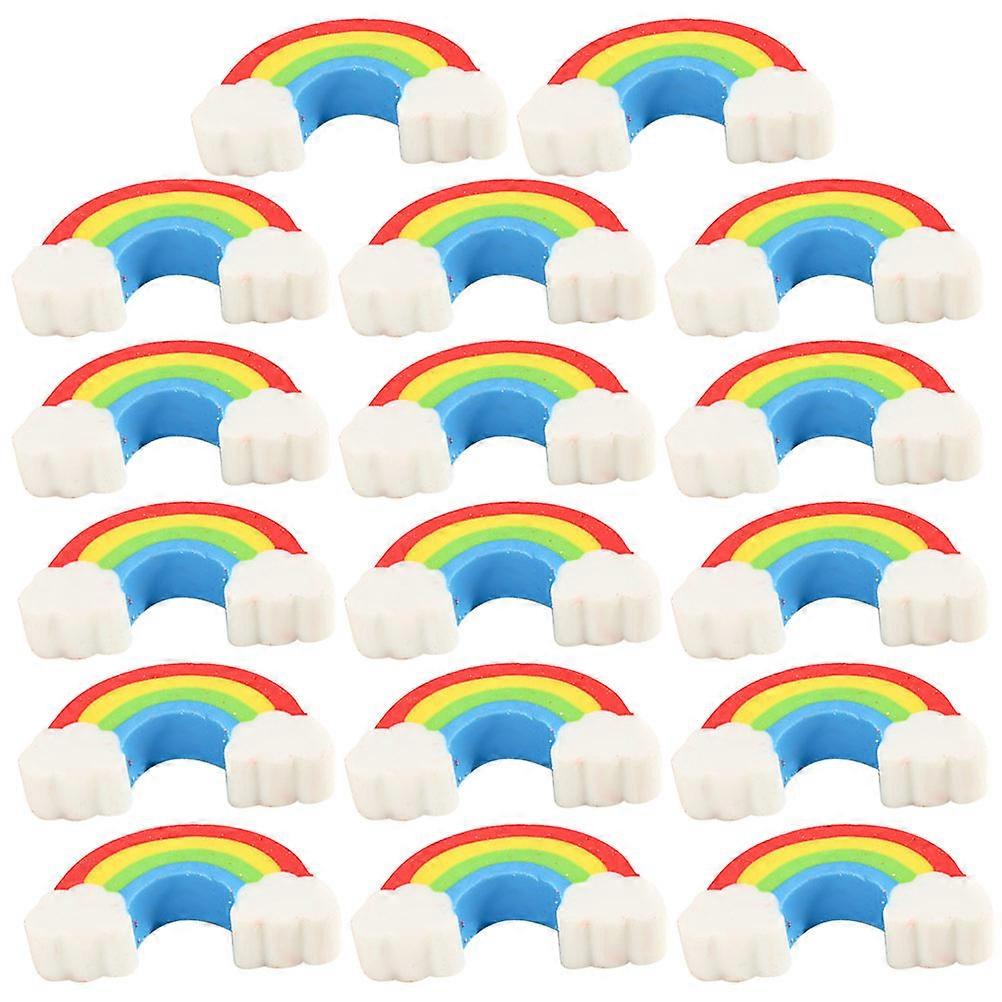 100pcs Multi-function Erasers Delicate Rainbow Erasers Portable Mini Erasers Stationery Supply