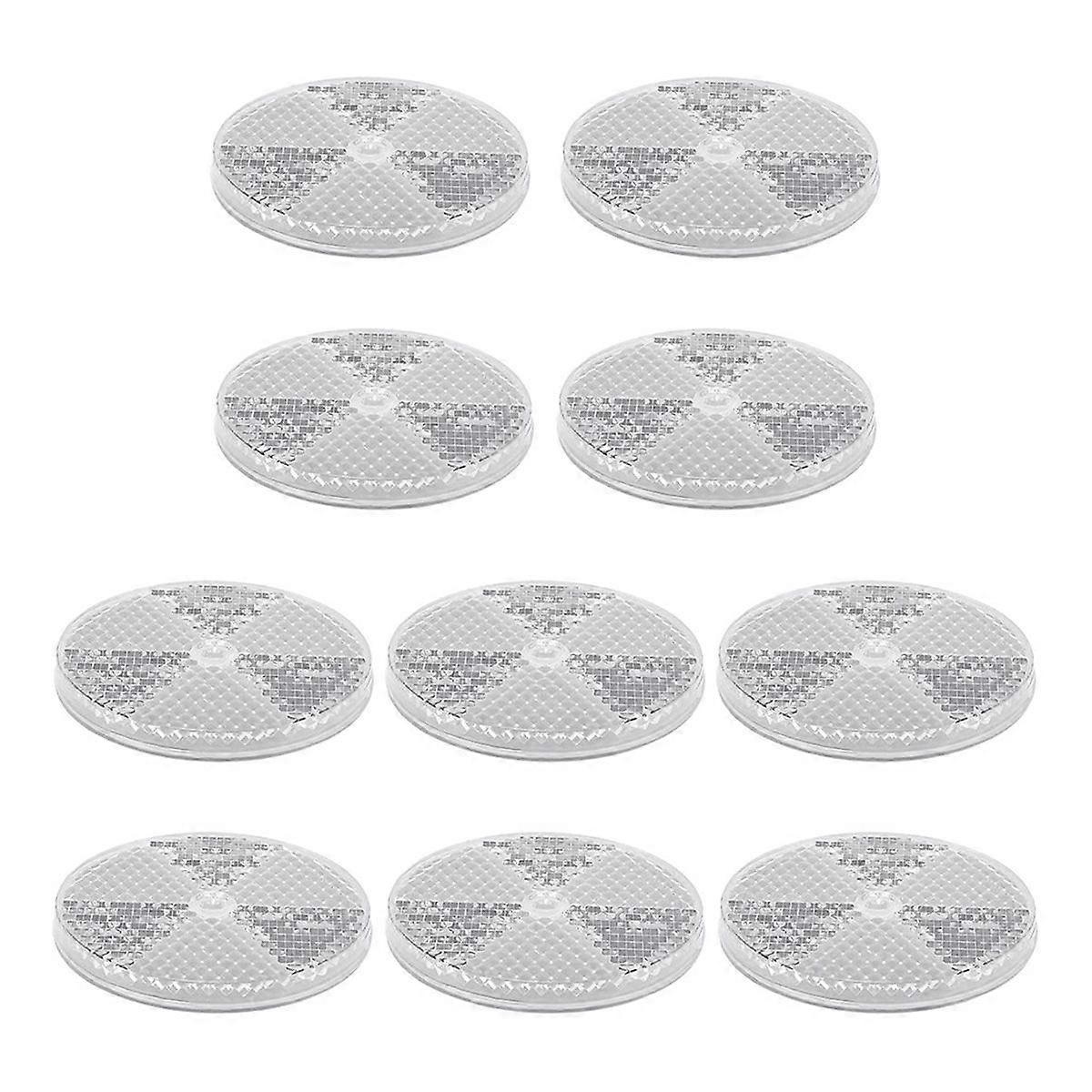10 Pack Front Round Reflector for Driveway Fence Gate Posts Trailers Reflectors with Center Mounting