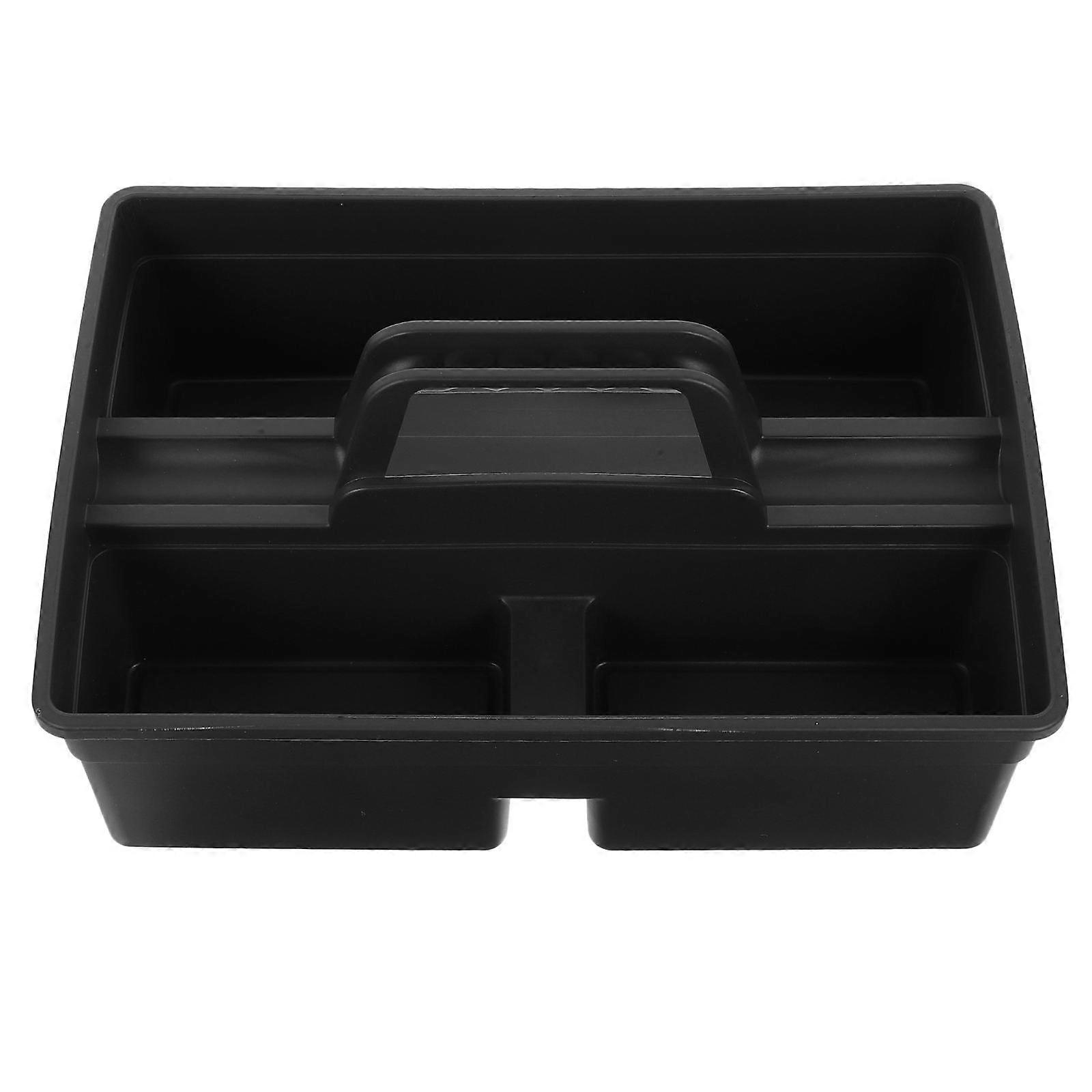 Plastic Cleaning Organizing Tool Basket With Handle For Home And Commercial Use In Grey 1Pack