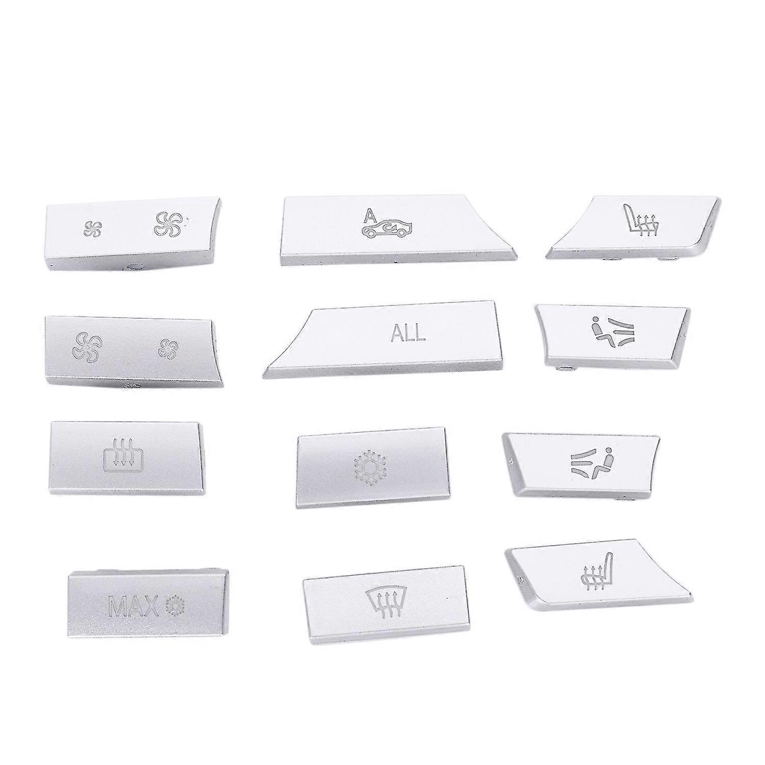 12Pcs Abs Air Conditioner Buttons Sequins Decoration Cover Trim For F10 F11 F06 F01 E70 E71 F25 F26