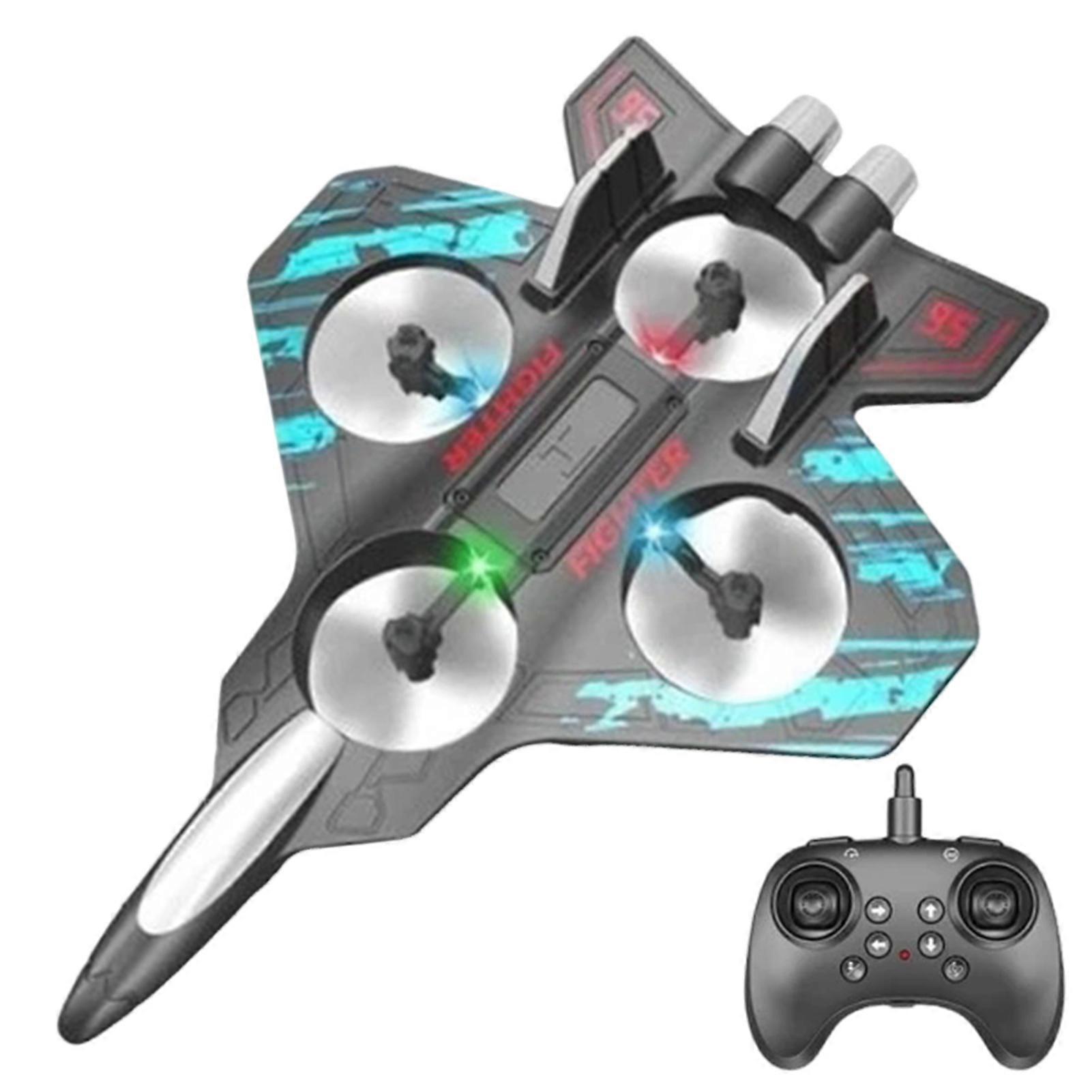 RC Foam Airplane for Kids & Adults - Remote Control Fighter Jet with Lights, 360 Degree Flip, Stunt Rolls & Airplane