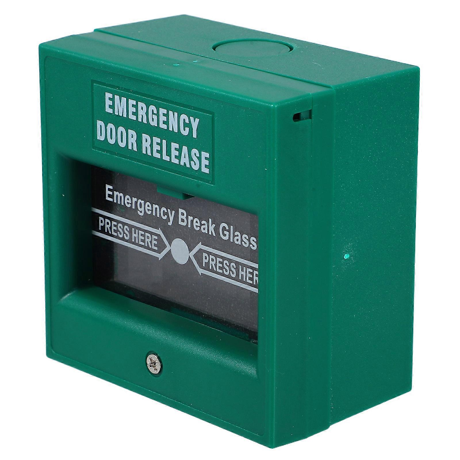 Emergency Alarm Button Fire Alarm Button 2Pcs Green Plastic Resettable