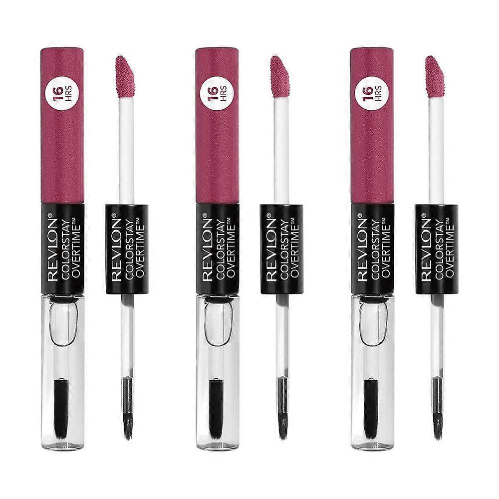3 x Revlon Colorstay Overtime Dual Ended Lipcolor - 005 Infinite Raspberry