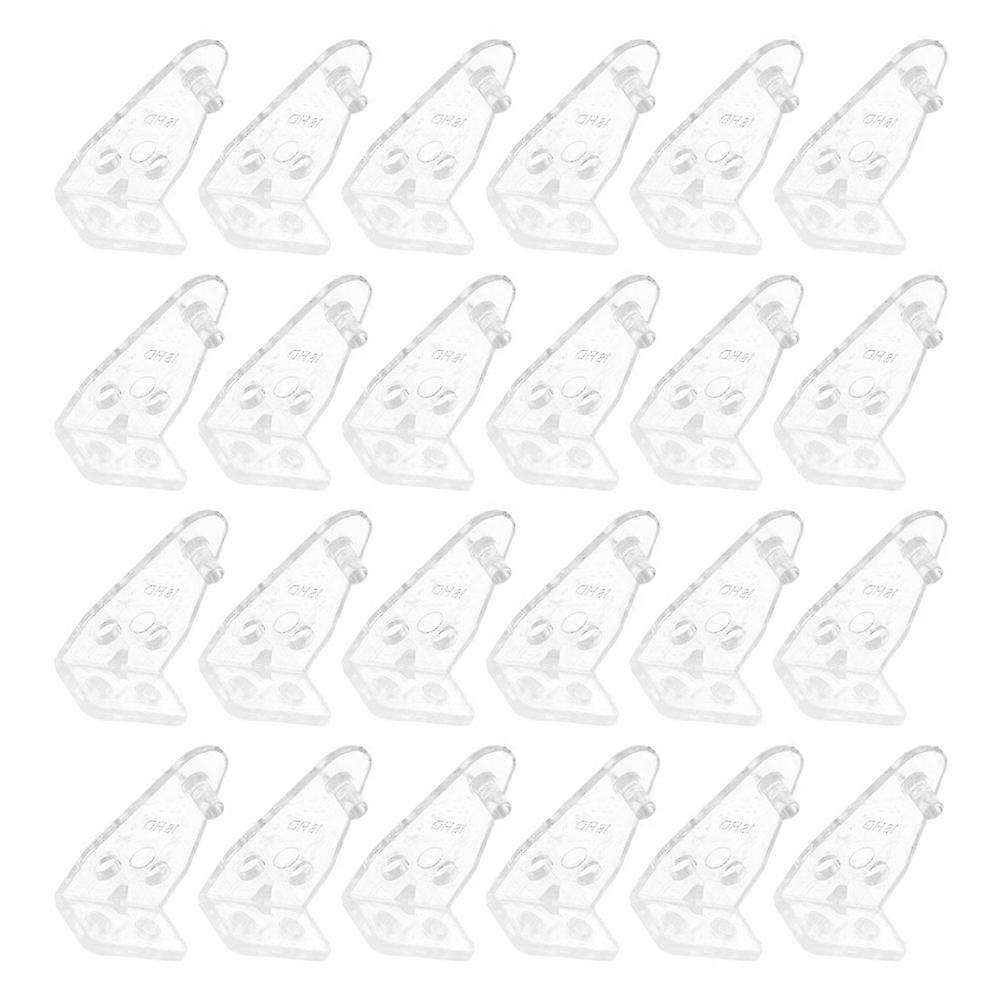 Replacement Blind Hold Down Brackets Compact Discreet for Home Use 24Pcs 1 Inch Transparent