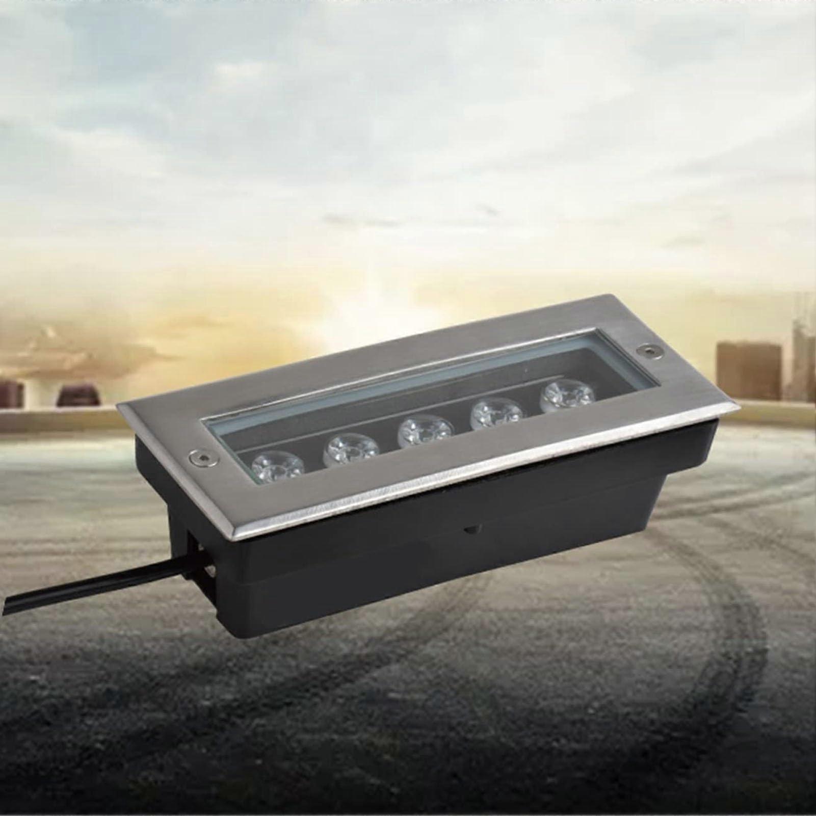 Outdoor LED Spotlight IP67 Waterproof Rectangular Warm White Landscape Lighting 6W 120° Beam