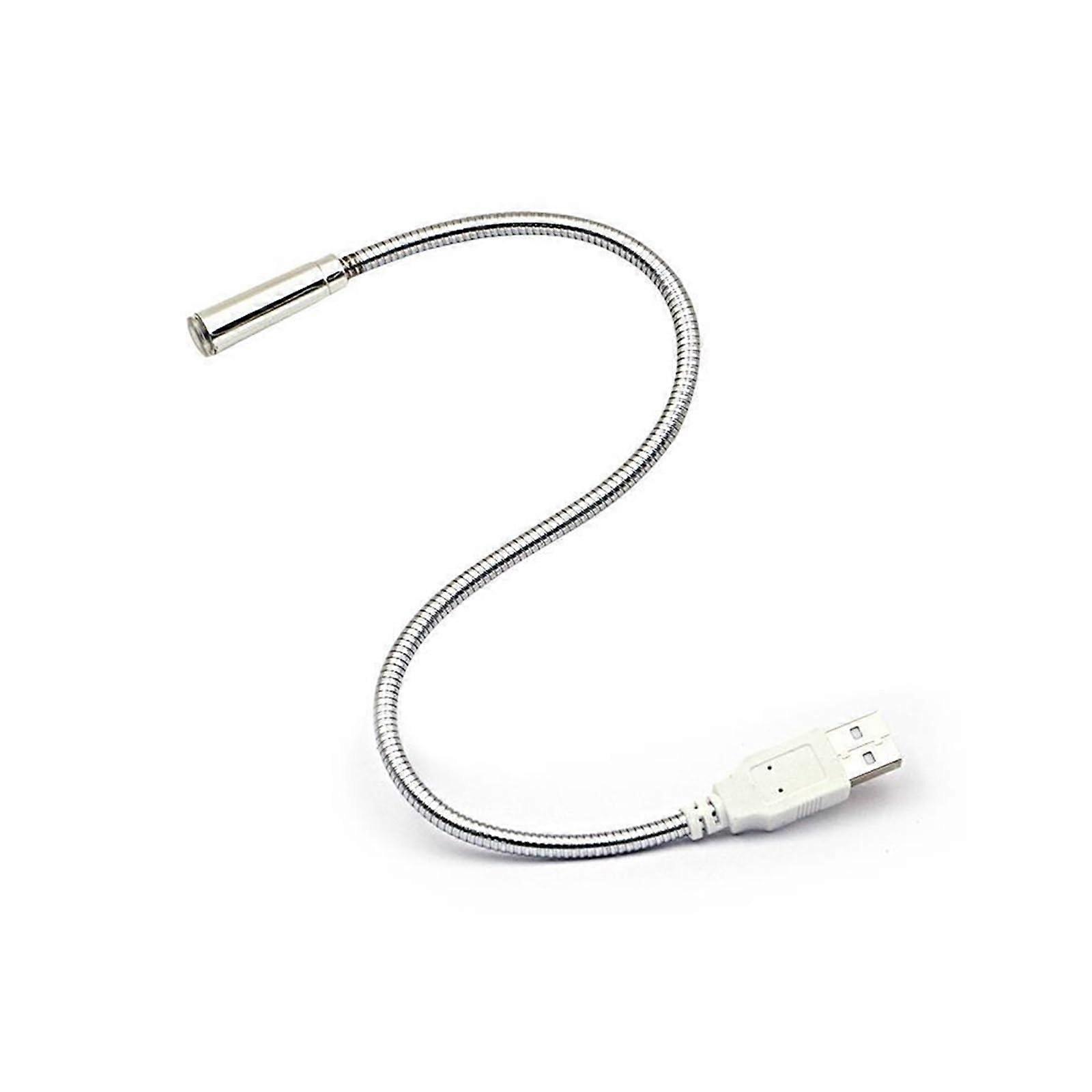 USB Desk Lamp with Flexible Gooseneck, EyeFriendly LED Light for Reading, Home, Office, Silver