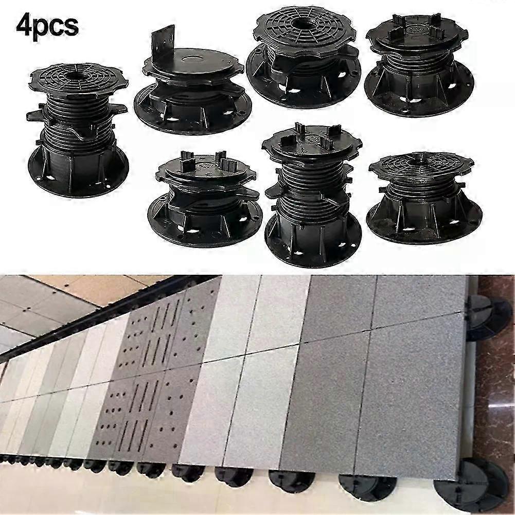 4Pcs Stem Terrace Plate Bracket Height Adjustable Decking Support Pedestal Set Eliminate Slope Difference Seamless Floor Layer