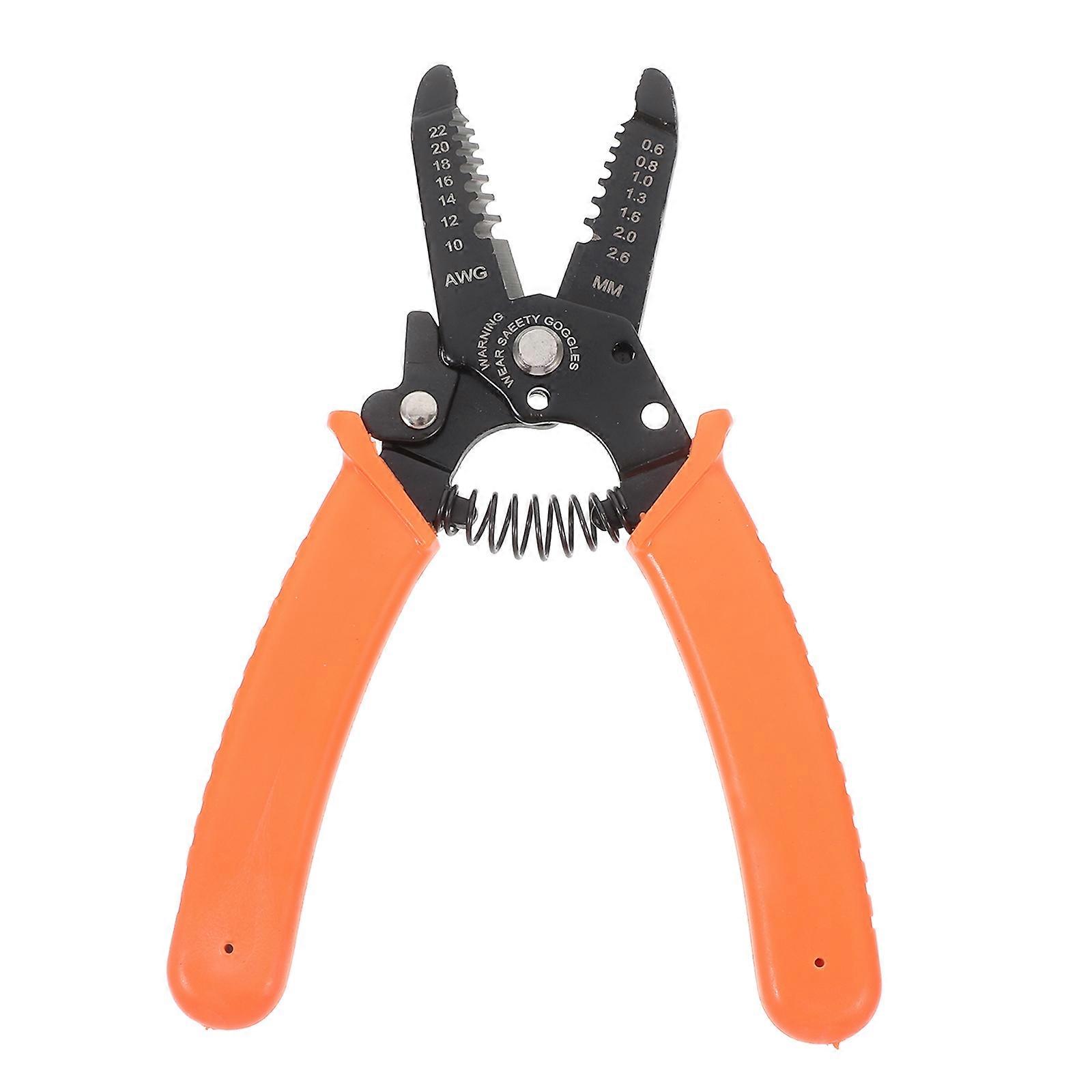 Multi-Function Wire Stripping Tool For Homeowners And Workers 1Set Orange Adjustable Cable Cutter For Electrical Tasks