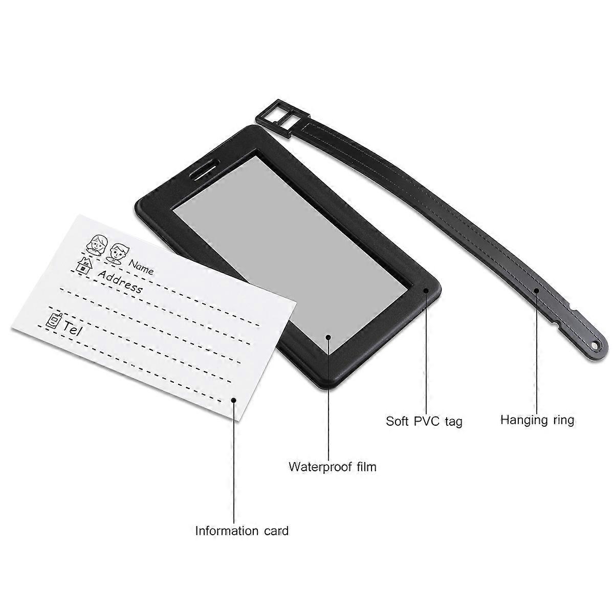 Luggage Tag PVC Handbag Tag with Geometric Pattern 3Pcs Set