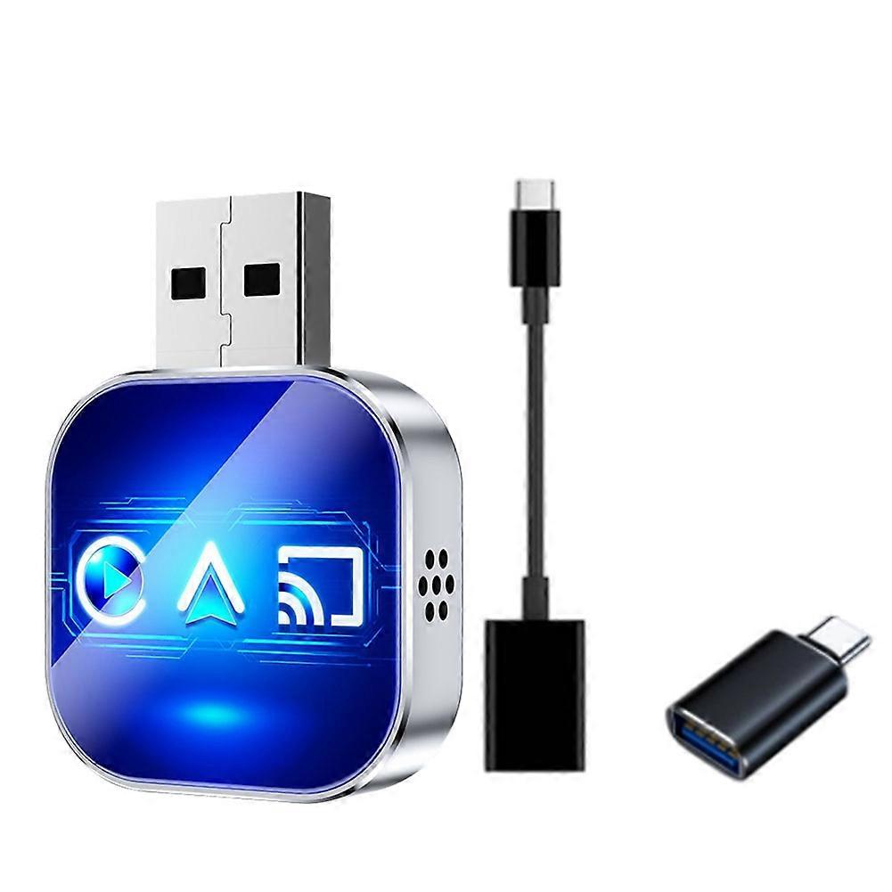 3 In1 Wireless Carplay Adapter Smart Mirror Link Carplay Android Auto USB Dongle Plug Play Wired Carplay to Wireless A