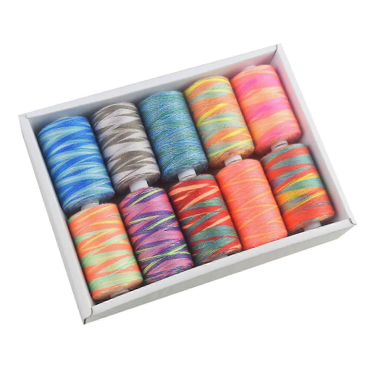 10PCS Colored Sewing Thread Polyester Sewing Thread Embroidery Thread for Hand Stitching Sewing Machine