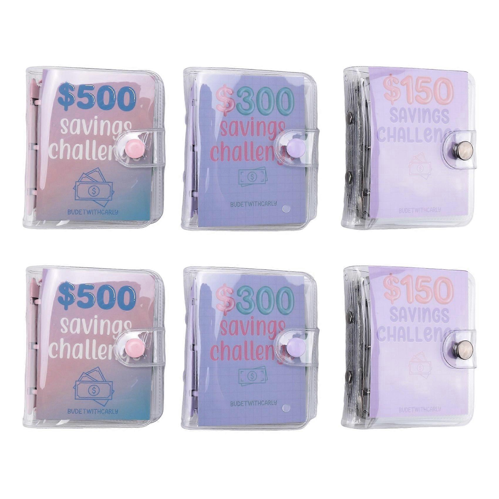 3Pcs Mini Binder Savings Challenge Budget Binder
