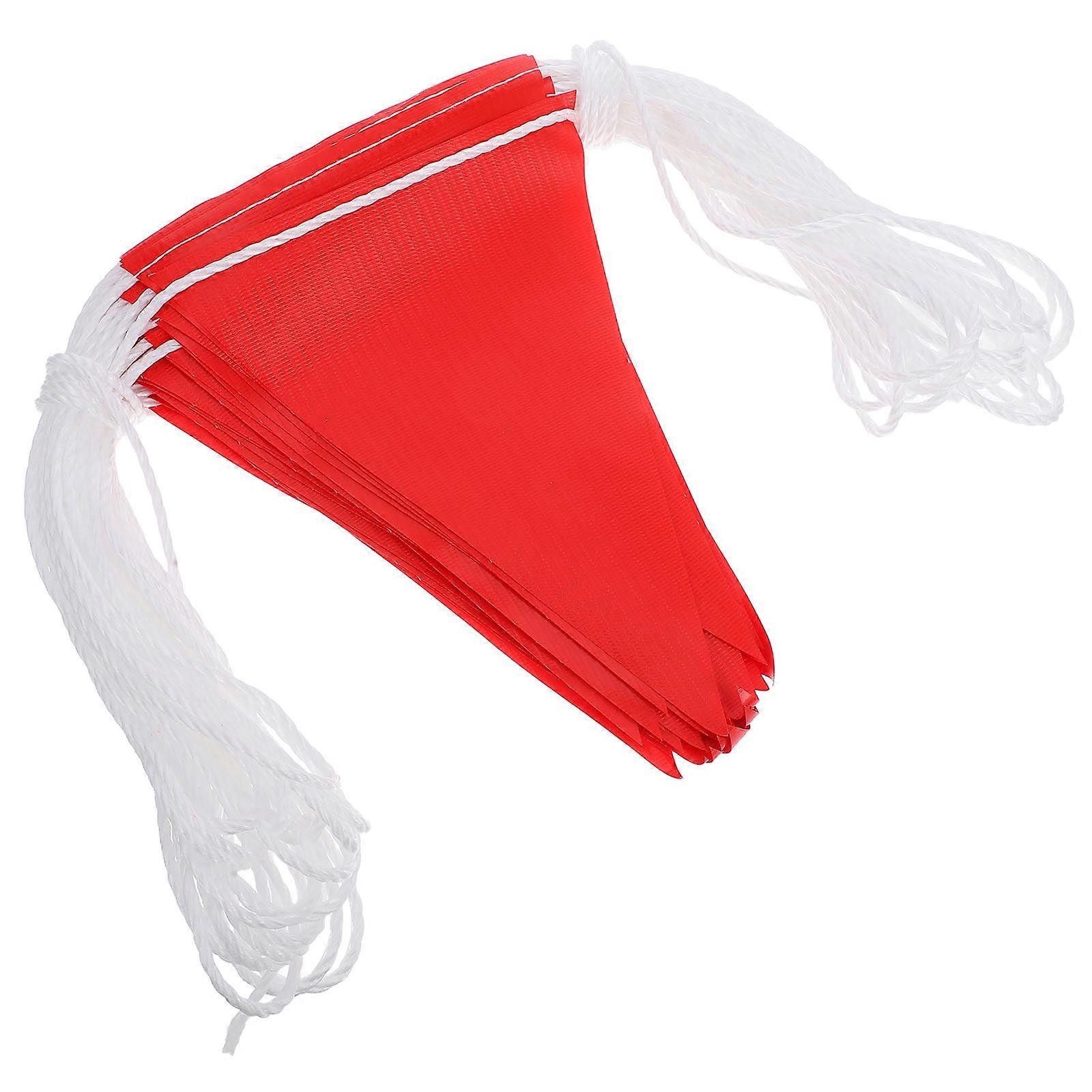 High Visibility Flags Pennant Safety Flags for Warning 30M String Banner