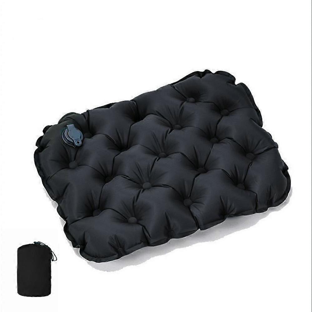 Coussin gonflable portable et pliable d'extérieur en nylon TPU ultraléger, coussin de camping avec sac de rangement, coussin de chaise