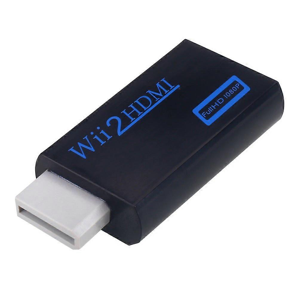 HDMI Converter for Wii 1080p Full HD Output Plug and Play Zero Signal Loss Black