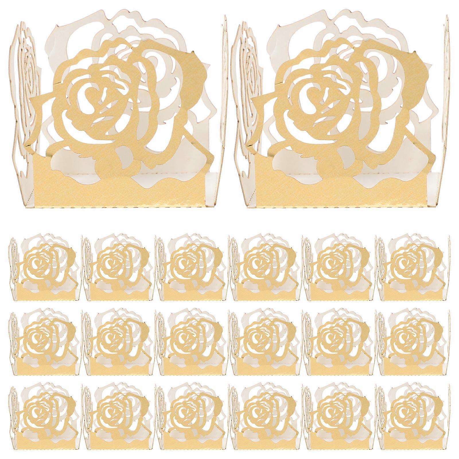 Chocolate Wrapper Paper Chocolate Candy Cups for Storage 100Pcs Golden