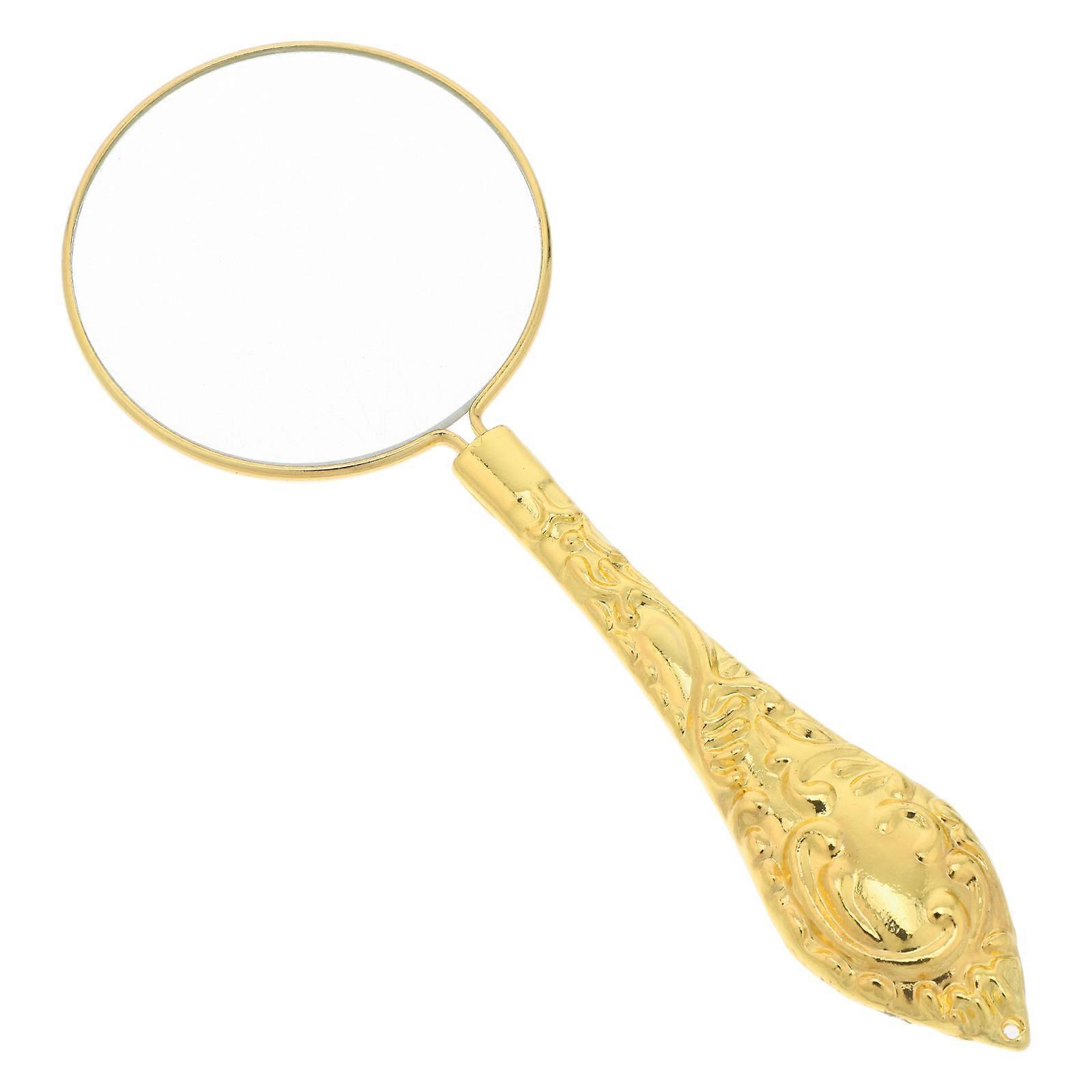 Elegant Floating Handle Magnifier for Reading with Embossed Pattern
